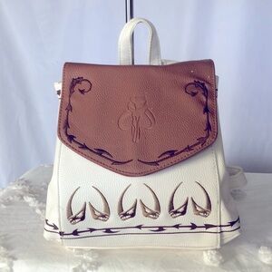DANIELLE NICOLE STAR WARS cream & brown Mandalorian backpack. Non leather.